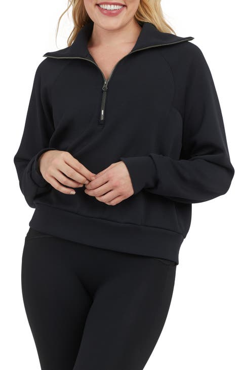 Half zip up shops pullover women's