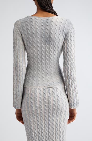 小物 Paloma Wool Long necked knitted sleeves Paloma Wool Valeria Crisscross Cable Knit Sweater