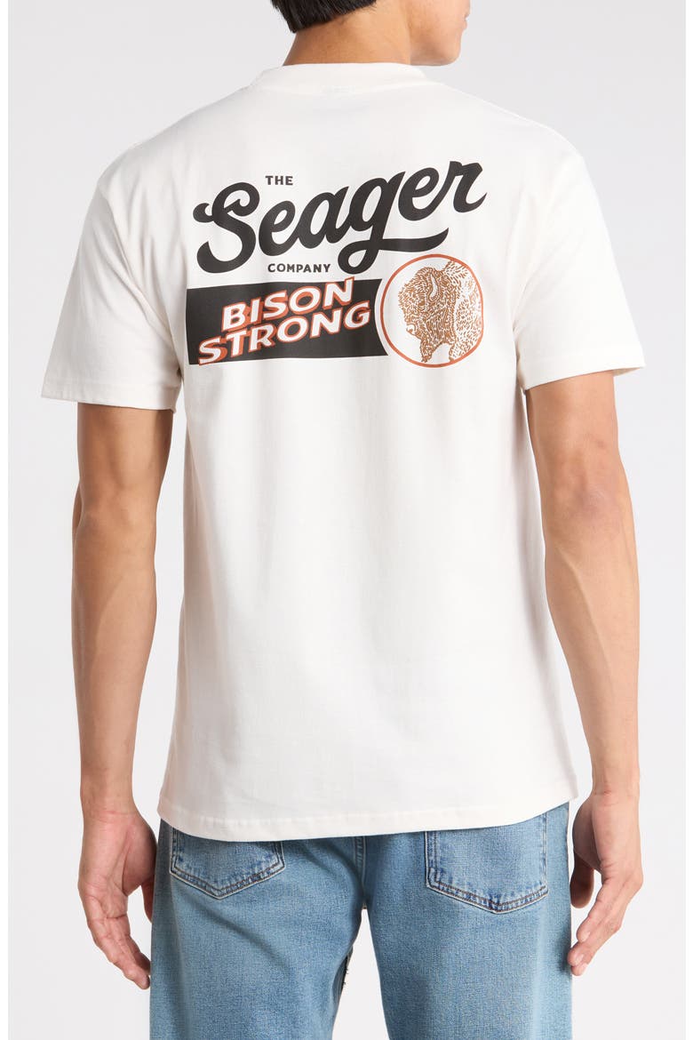 Bison Cotton Graphic T-Shirt, Alternate, color, VINTAGE WHITE