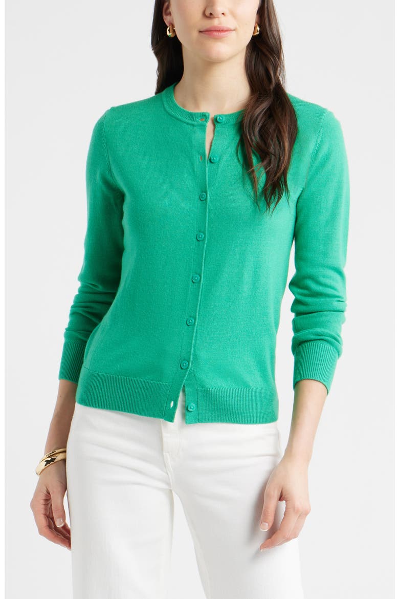 Merino Wool Blend Cardigan, Main, color, GREEN EASE