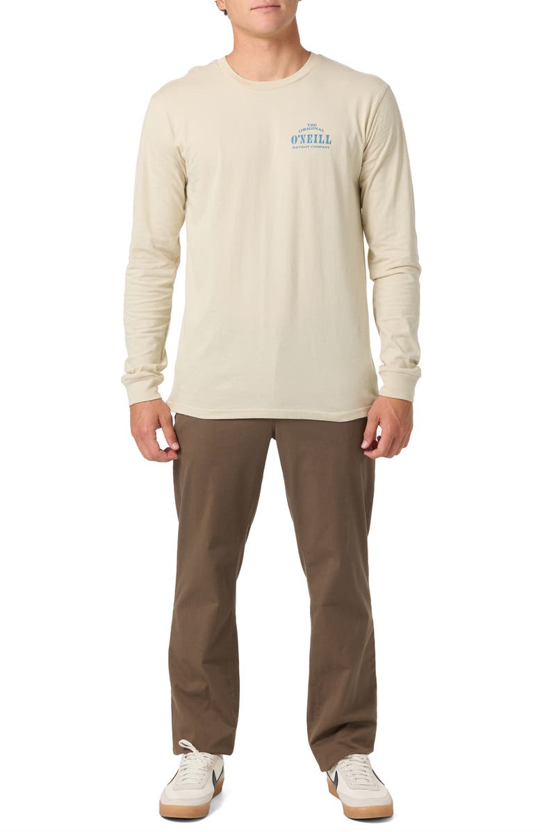 O'Neill Wedges Graphic Long Sleeve T-Shirt, Alternate, color, Light Khaki