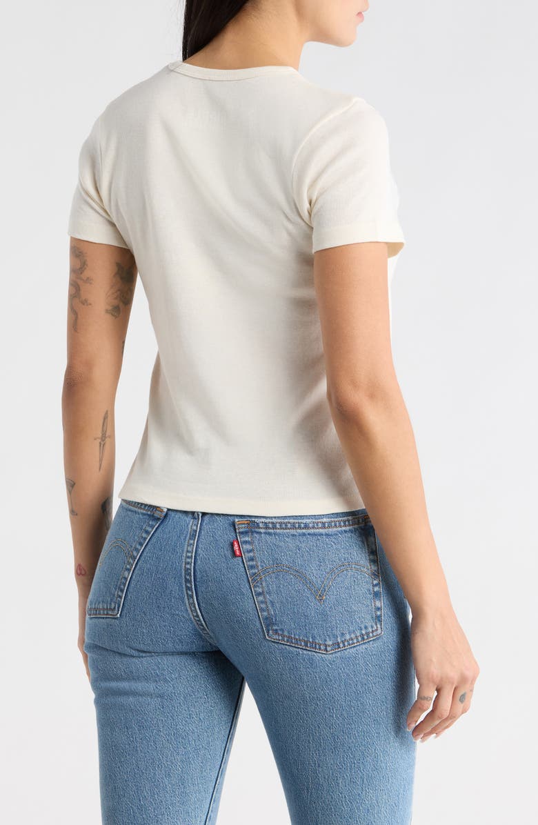 Ripple Junction Strawberry Sweetie Embroidered T-Shirt, Alternate, color, Coconut Milk