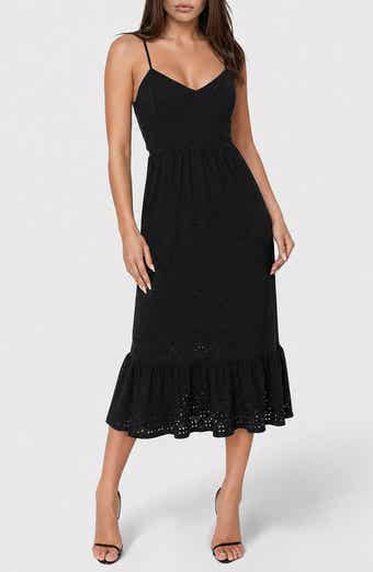 Sleeveless Eyelet Midi Dress