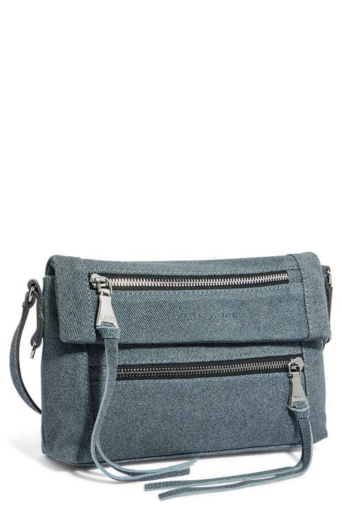 Crosstown Double Entry Leather Crossbody Bag