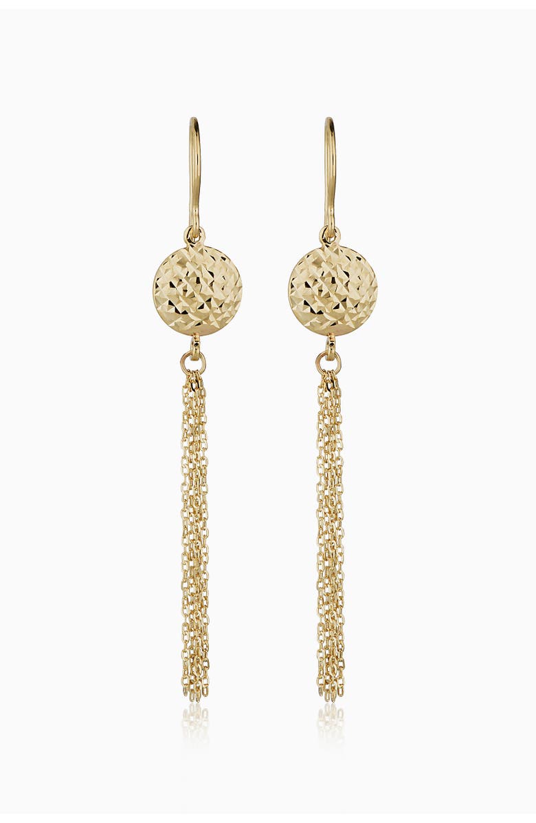 Oradina 14K Yellow Gold Naples Drop Earrings, Main, color, Yellow Gold