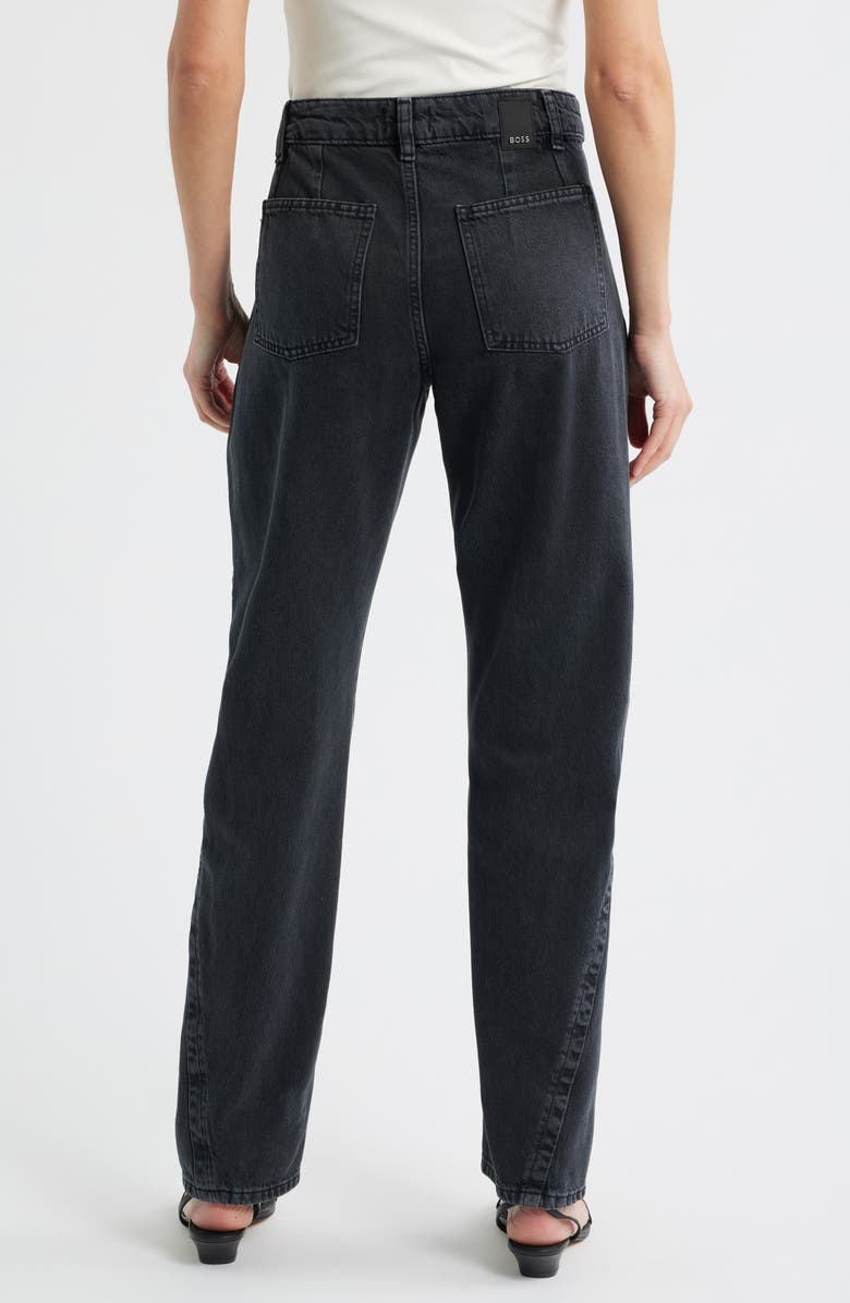 BOSS Daelya Straight Leg Jeans, Alternate, color, Dark Grey