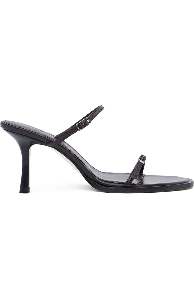 MANGO Buckle Strap Sandal, Alternate, color, Chocolate