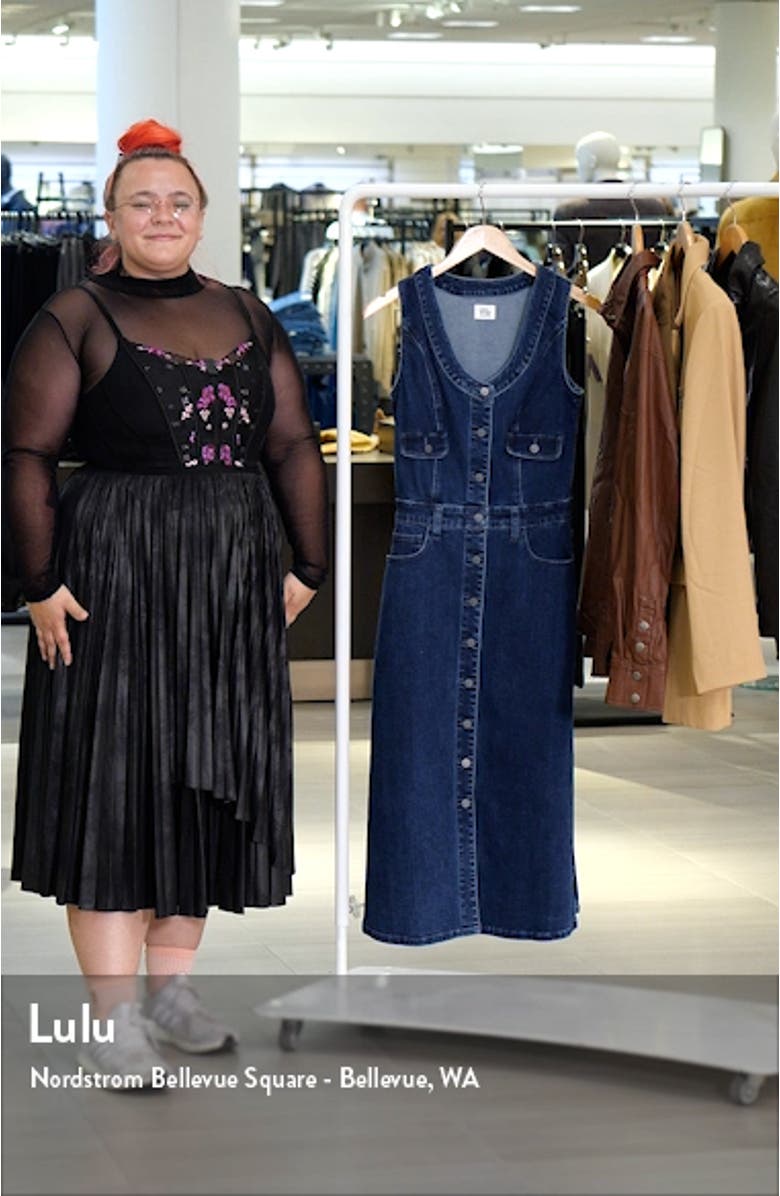 Sleeveless Denim Midi Dress, sales video thumbnail