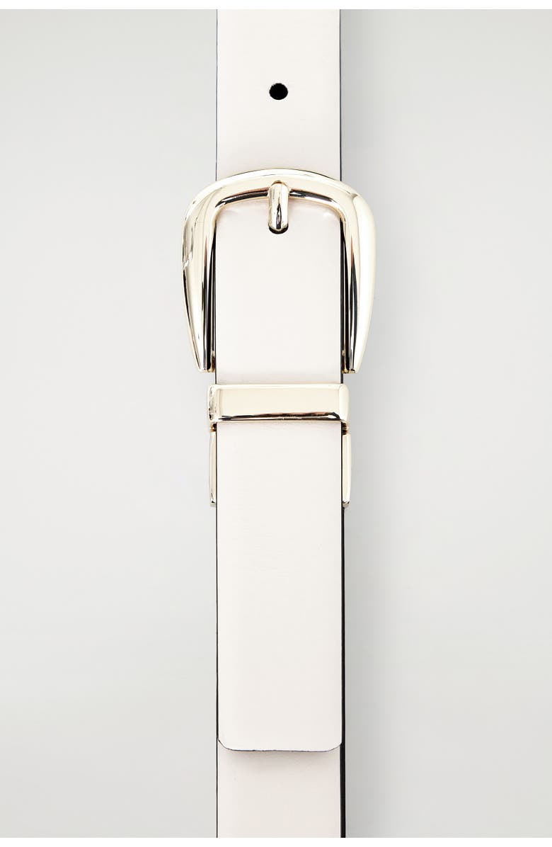 COS Reversible Leather Belt, Alternate, color, Black / Ecru