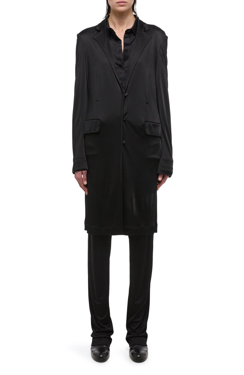 Helmut Lang Long Fluid Jacket, Main, color, Black