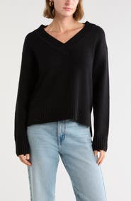 Melrose and Market V-Neck Long Sleeve Sweater