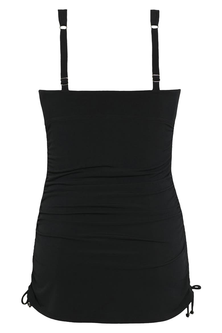 Dani Solid Underwire Tankini Top, Alternate, color, BLACK