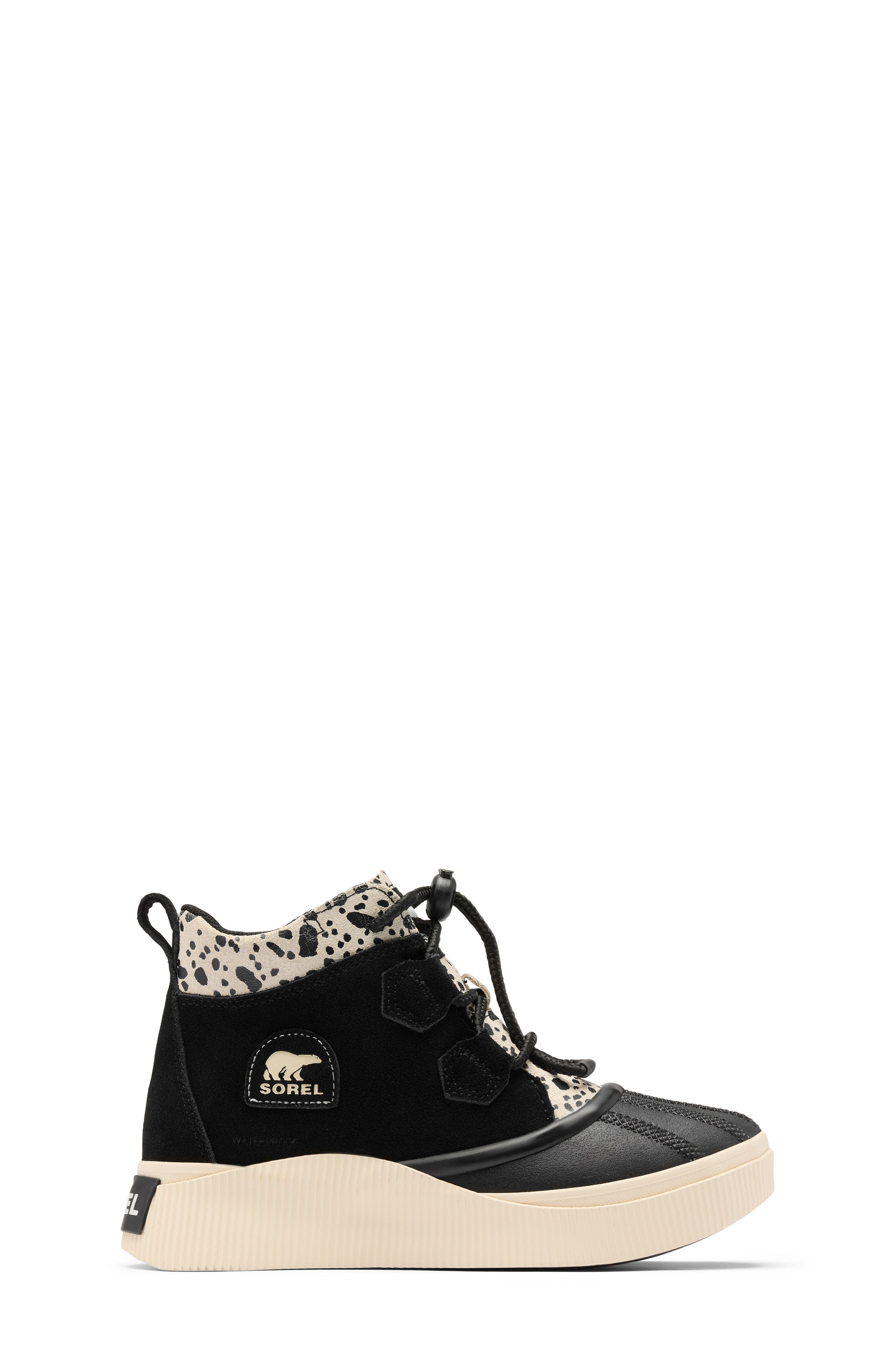 Kids' Out N About IV Strap Waterproof Boot, Alternate, color, BLACK/ CHALK