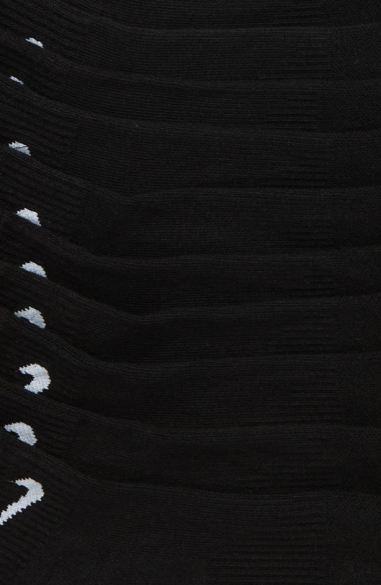 Nike Dri-FIT 6-Pack Everyday Plus Cushioned Low Socks, Alternate, color, Black/ White