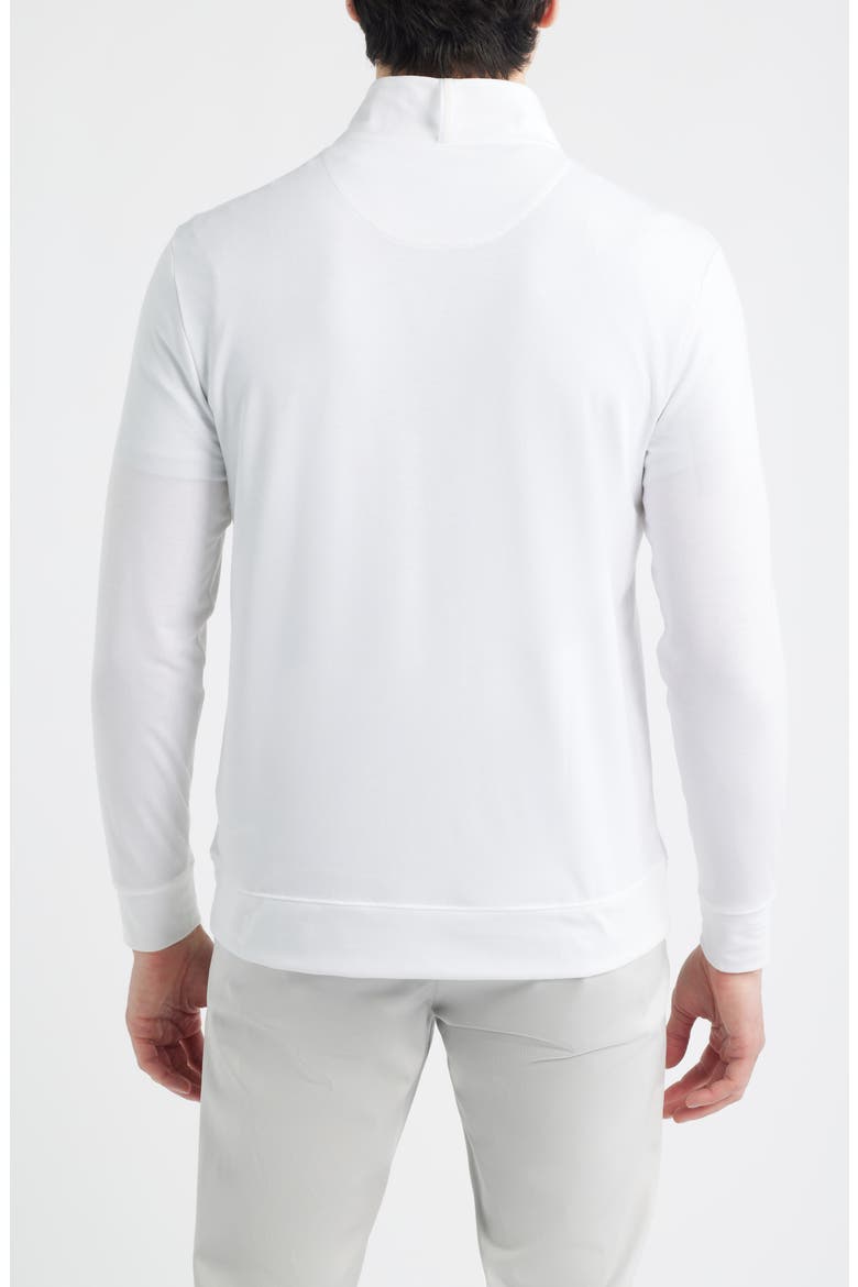 Luxe Quarter Zip Golf Pullover, Alternate, color, SNOW