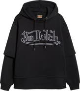 Von Dutch Layered Fleece Pullover Hoodie