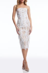 Dress the Population Viviana Sequin Strapless Sheath Dress