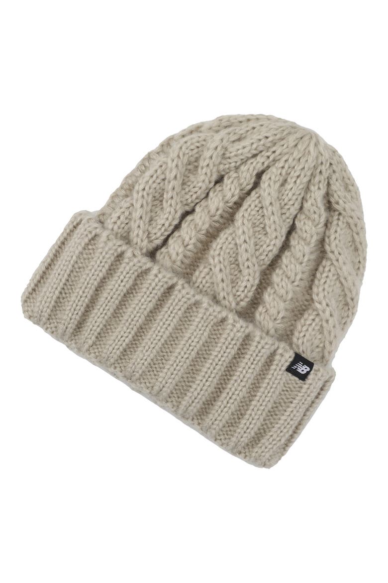 Tag Cable Knit Beanie, Main, color, STONEWARE