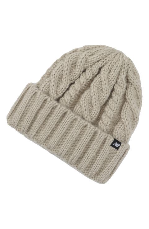 Tag Cable Knit Beanie