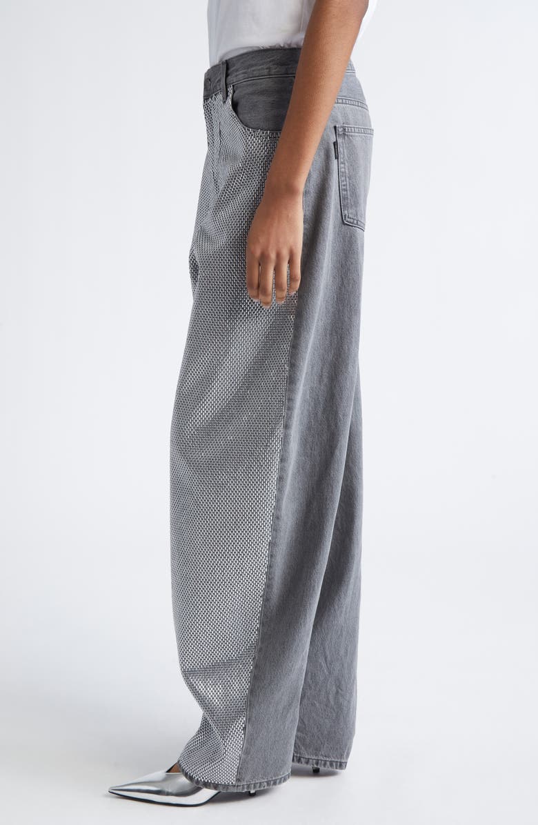 Haikure Bibi Crystal Embellished Balloon Leg Jeans, Alternate, color, Stapled Black