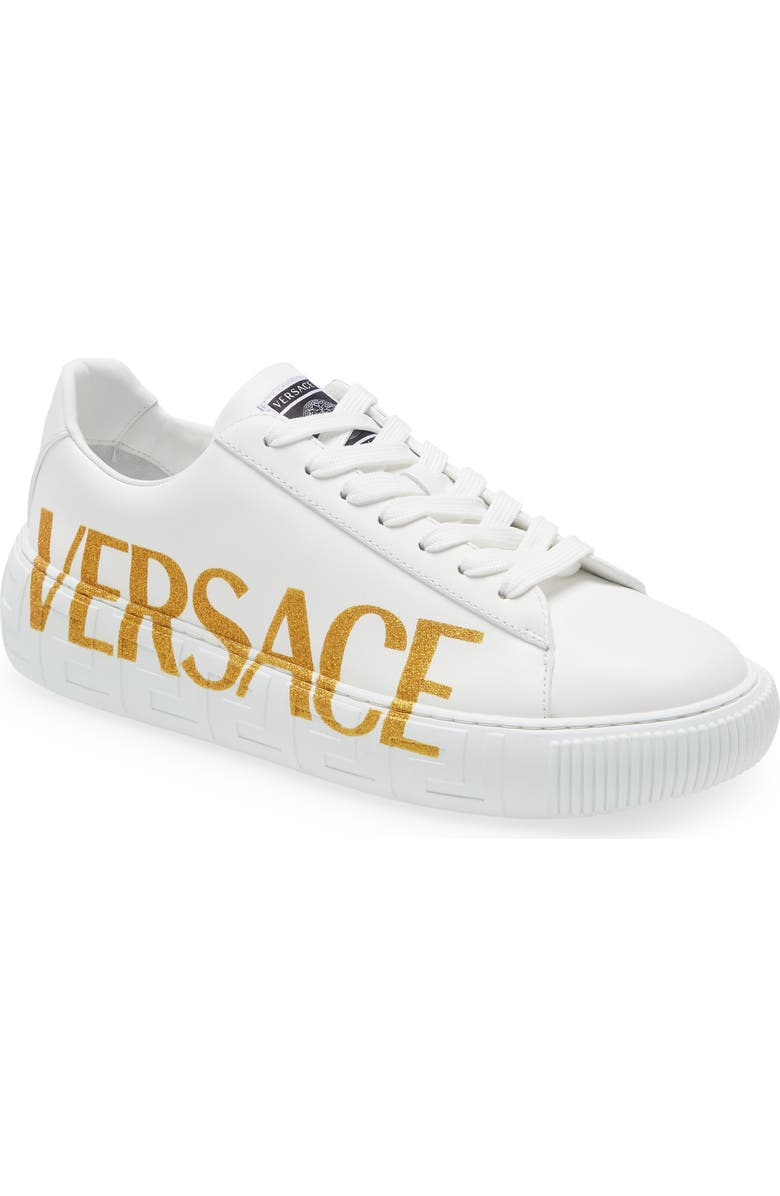 Versace Greca Logo Low Top Sneaker, Main, color,