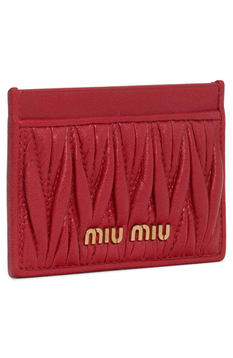 Miu Miu Matelassè Card Case, Alternate, color,