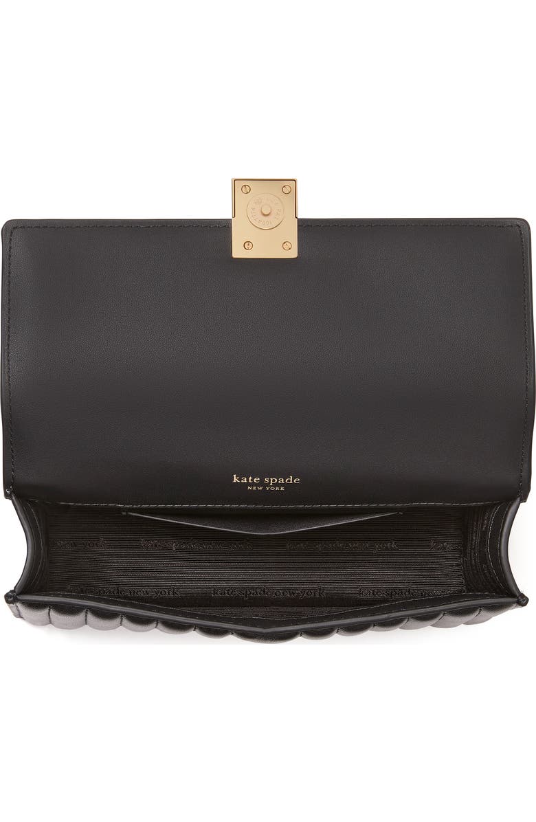 Kate Spade New York mini deco quilted leather convertible crossbody bag, Alternate, color, Black