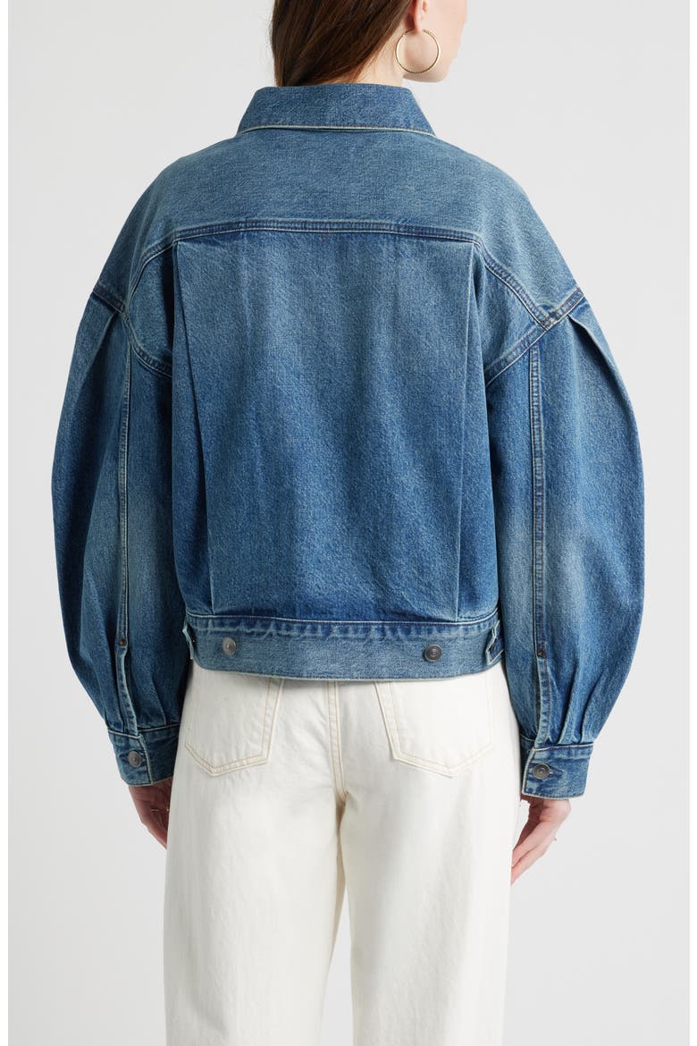 Puff Sleeve Denim Jacket (Women) | Nordstrom