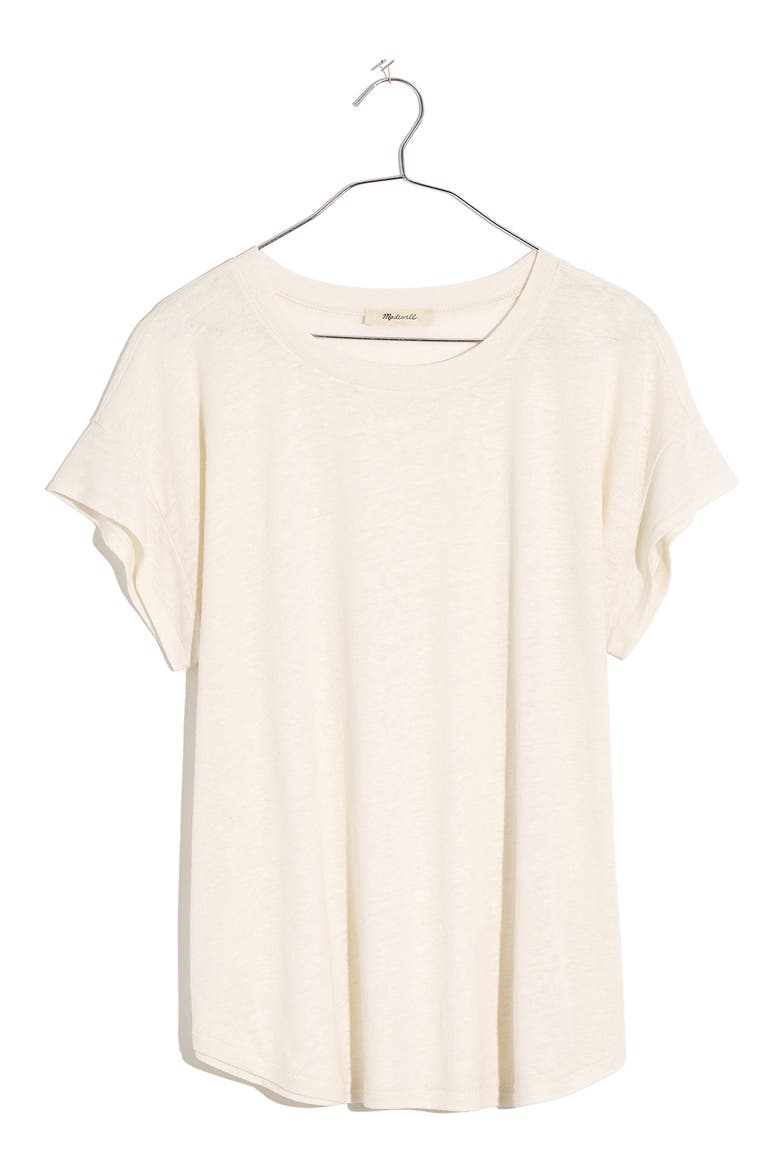 Linen Blend Asbury Tee, Main, color, LIGHTHOUSE