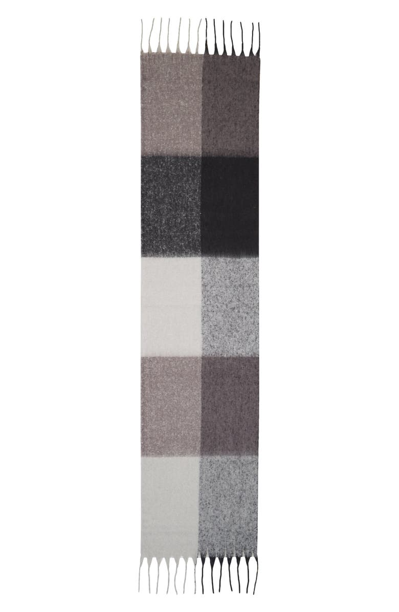 Nordstrom Plaid Brushed Fringed Scarf, Alternate, color,