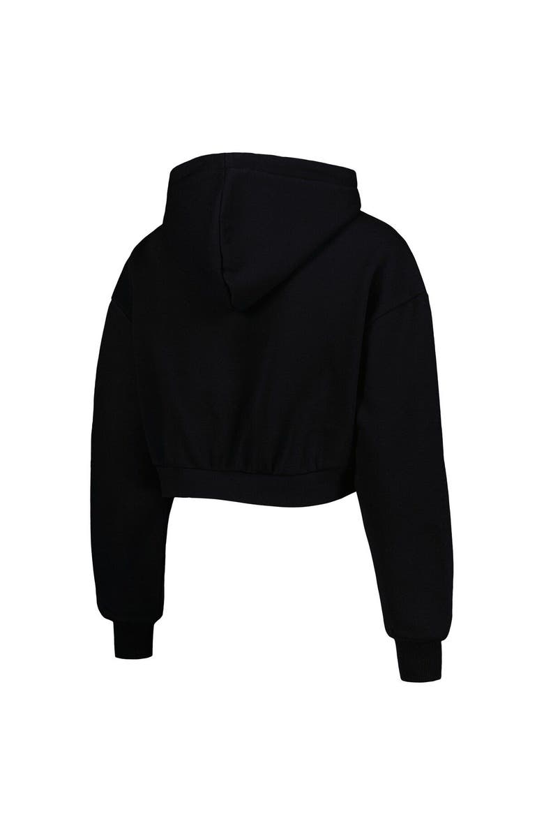 THE WILD COLLECTIVE Women's The Wild Collective Black Baltimore Ravens Cropped Pullover Hoodie, Alternate, color, Black