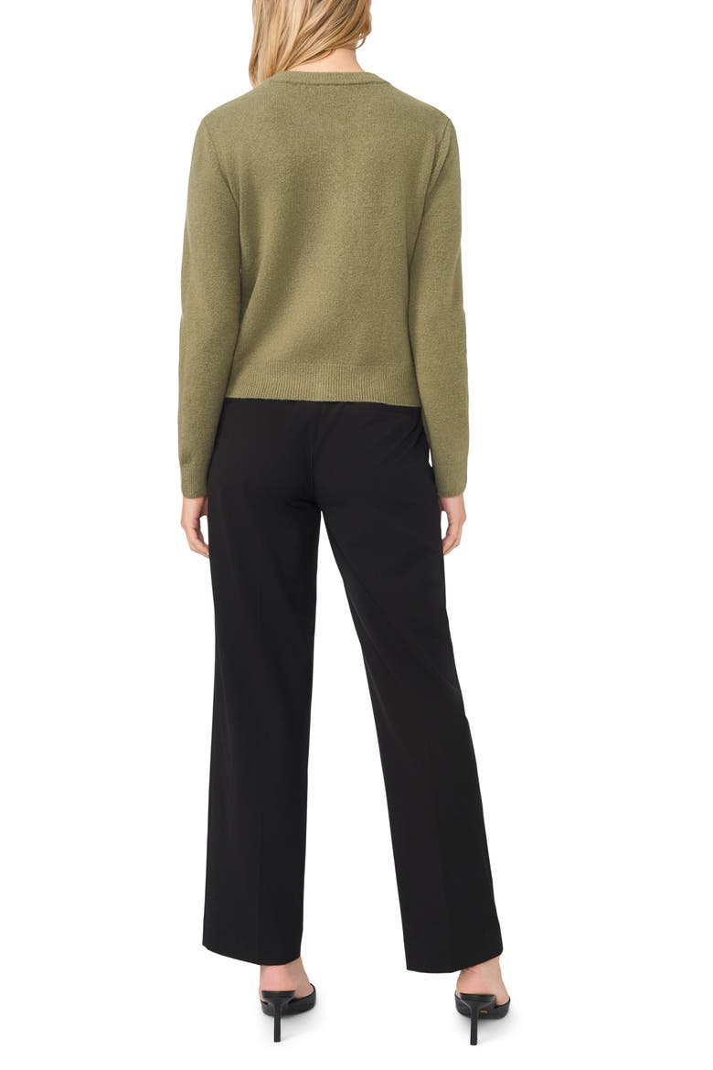 Crewneck Cardigan, Alternate, color, GREEN EARTH