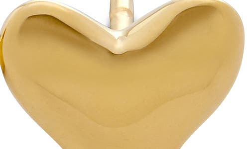 Monica Vinader Gold Heart Stud Earrings In 18k Gold Vermeil