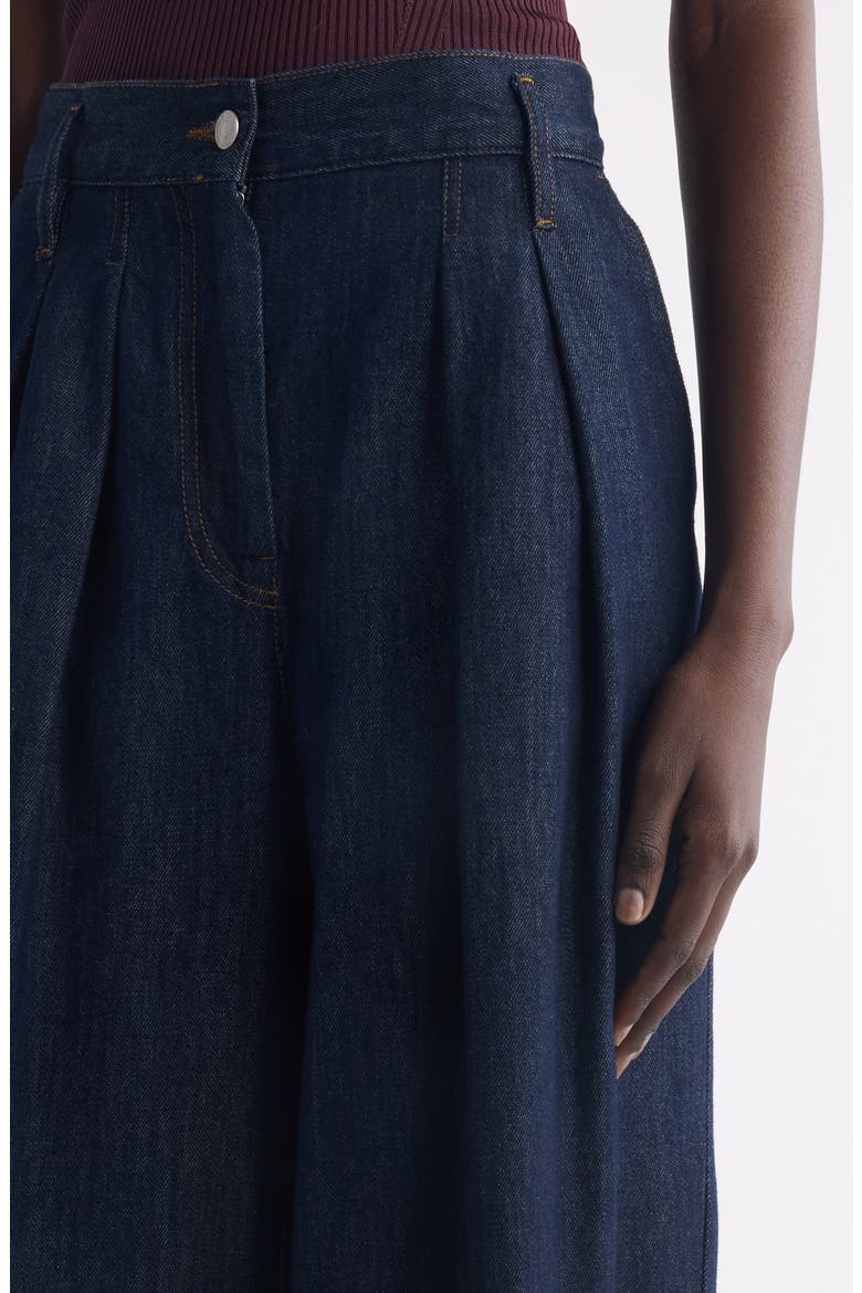 Pamplona Pleated Denim Pants, Alternate, color, INDIGO