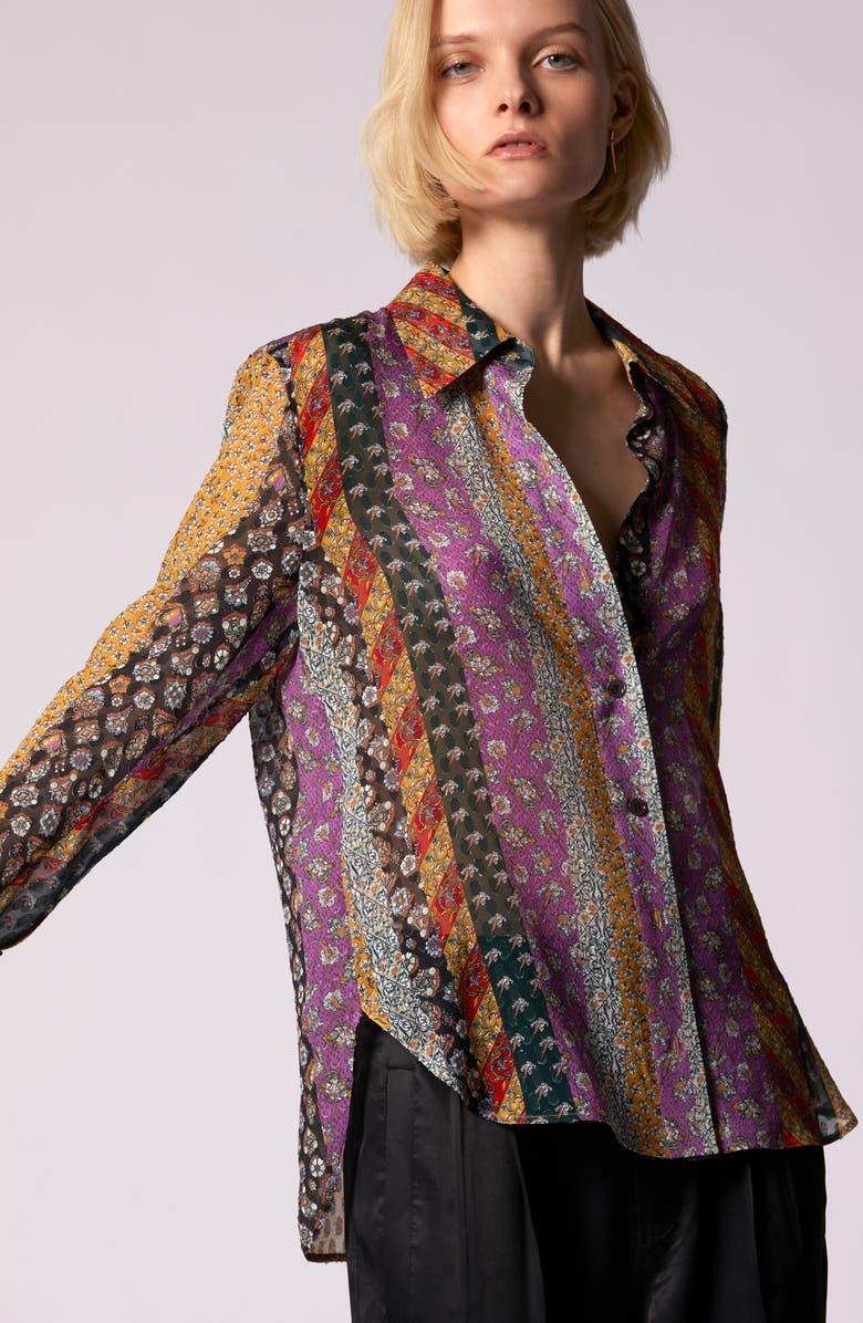 Equipment Quinne Silk Button-Up Shirt, Alternate, color, 