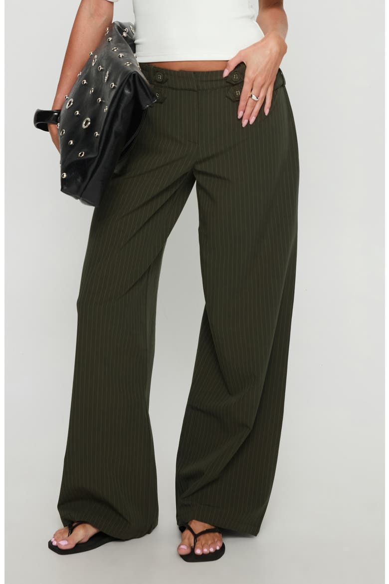 Jette Pinstripe Pants, Main, color, GREEN PINSTRIPE