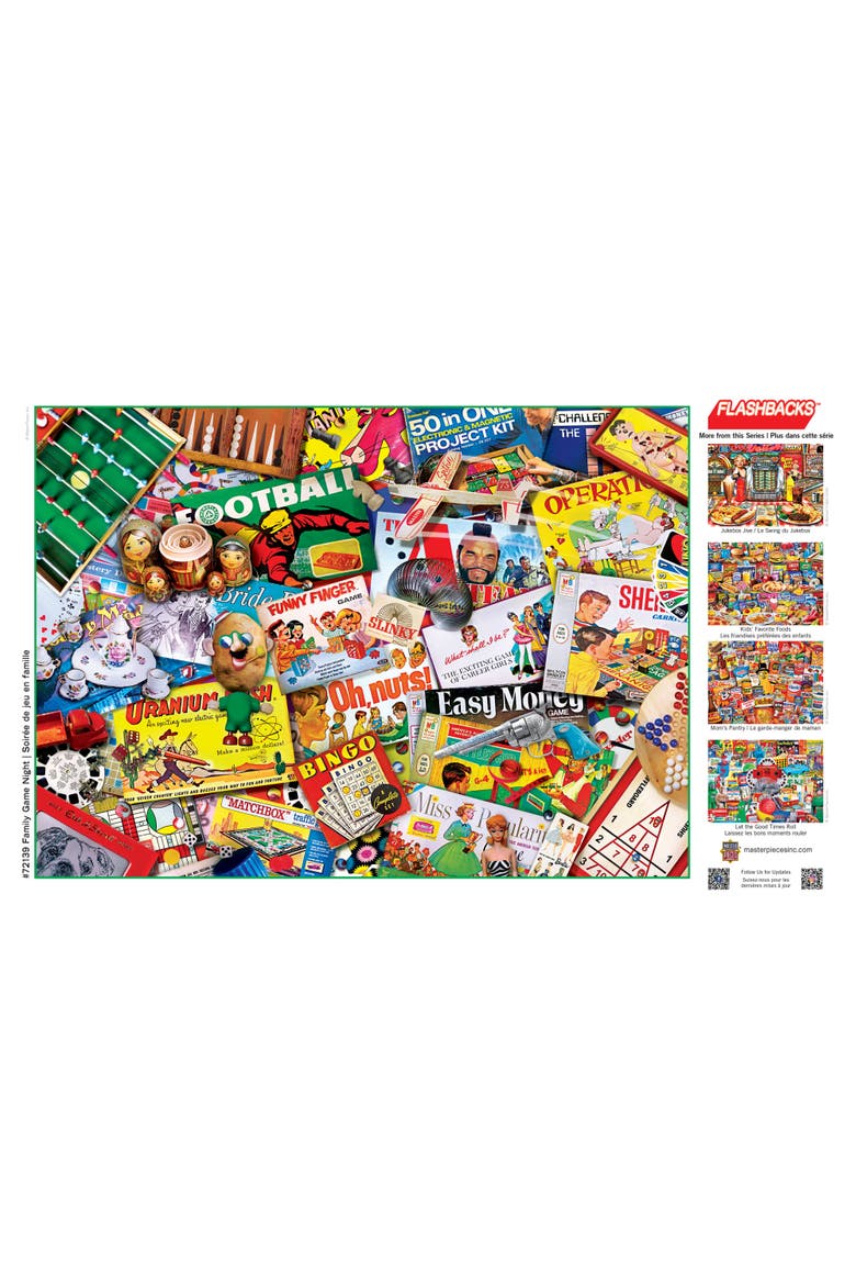 Family Game Night 1000 Piece Puzzle, Alternate, color, Multicolor