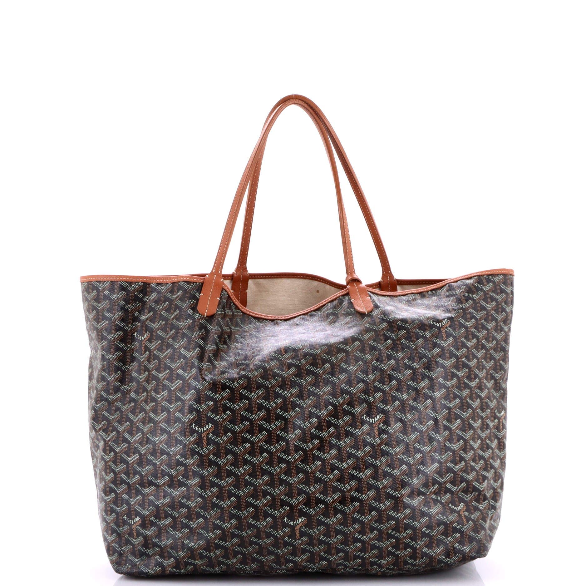 Pre-Owned Goyard Saint Louis Tote Coated Canvas GM, Alternate, color, Black