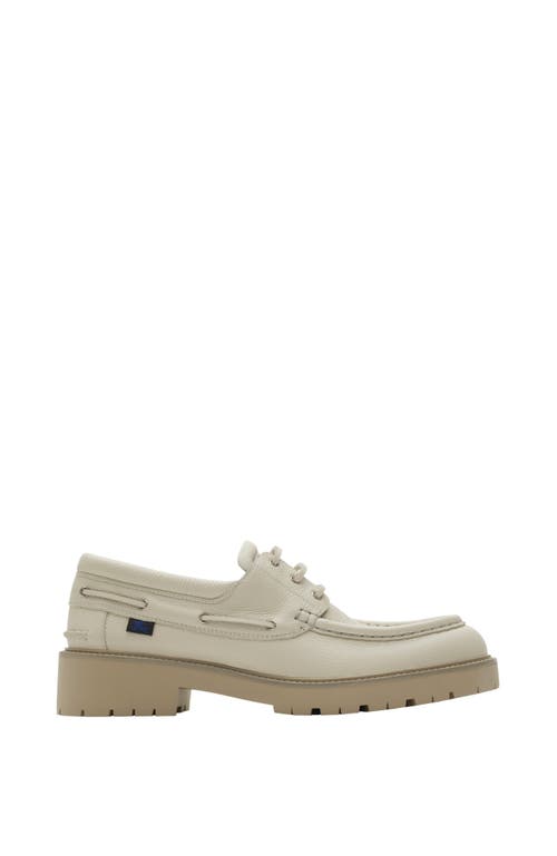 burberry Leather Raft Boat Shoes in Nutmeg at Nordstrom, Size 44