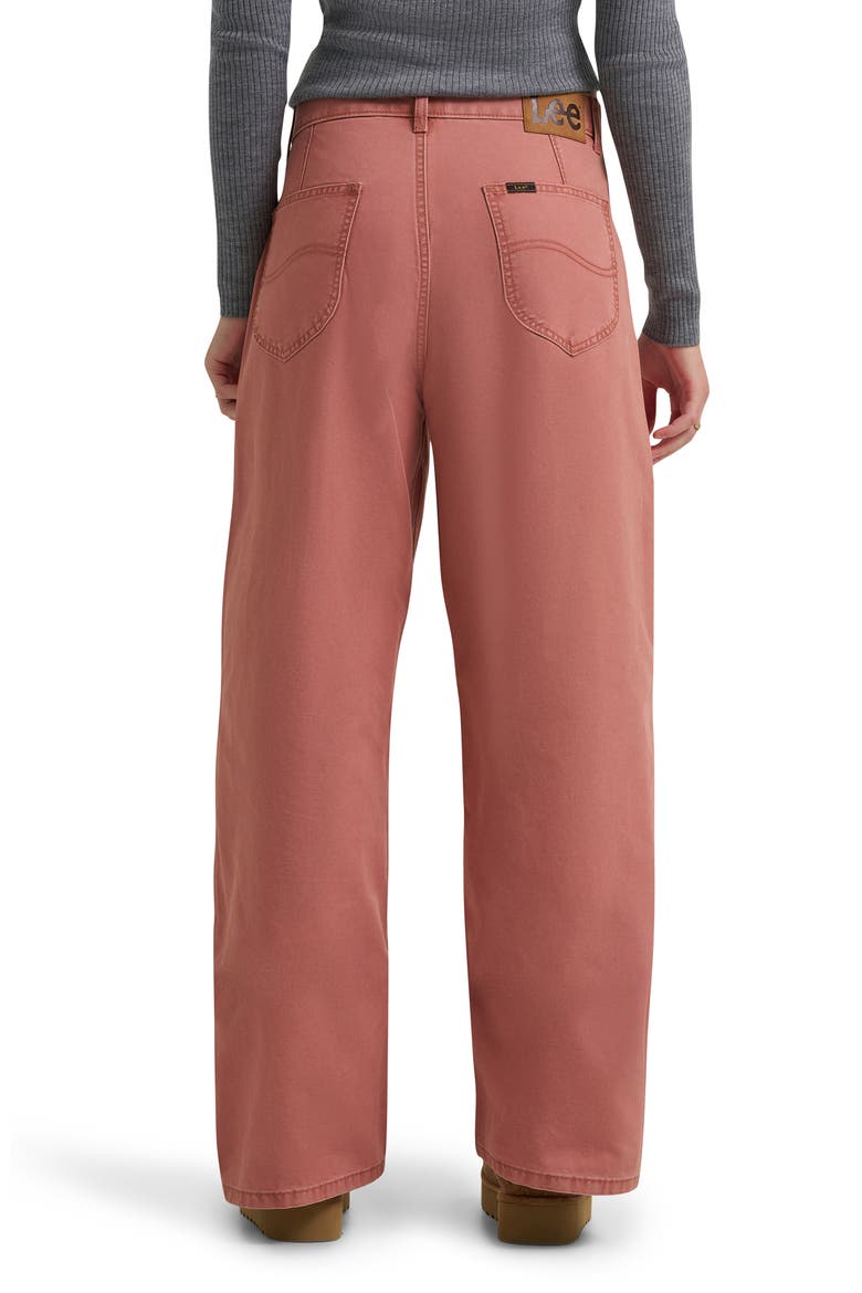 Patch Pocket Slouchy Twill Pants, Alternate, color, DUSTY ROSE