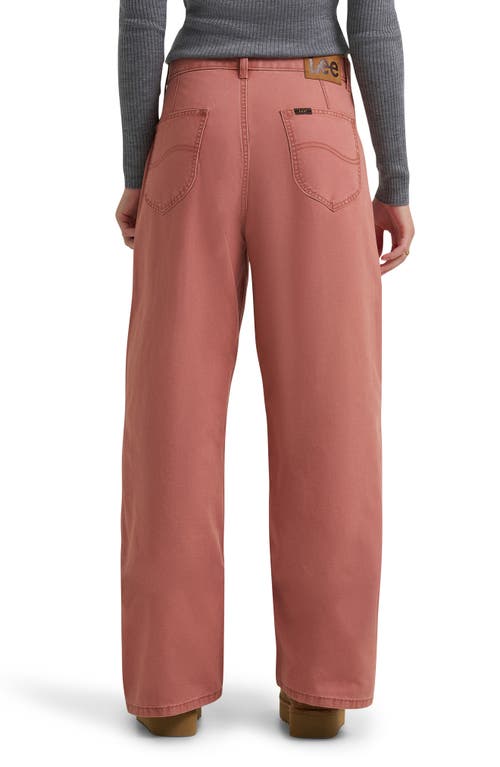 Lee Patch Pocket Slouchy Twill Pants In Pink