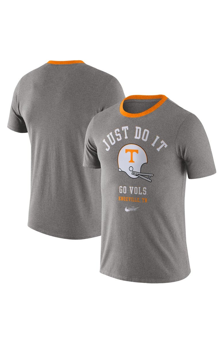 Nike Men's Nike Heathered Gray Tennessee Volunteers Vault Helmet Tri-Blend T-Shirt, Main, color, 