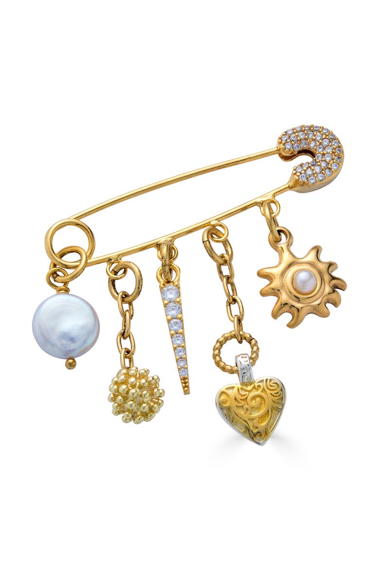Celestial Brooch, Main, color, Gold