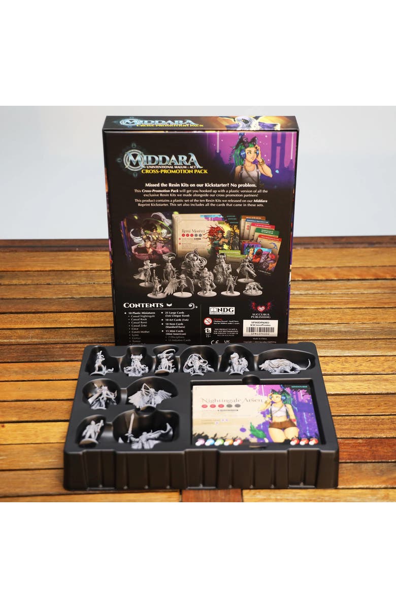 Middara Cross Promotion Pack, Expansion, 10 New Plastic Miniatures 
Cards, Alternate, color, Multicolored