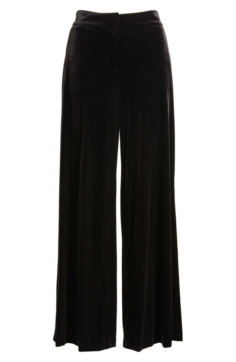 Tahari ASL Velvet Wide Leg Pants, Alternate, color, 