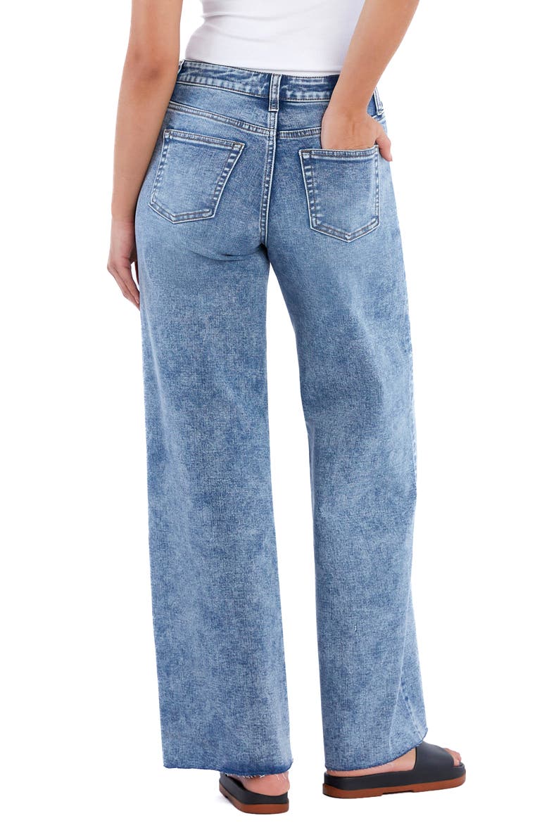 Harper Raw Hem Wide Leg Jeans, Alternate, color, HARPER BLUE