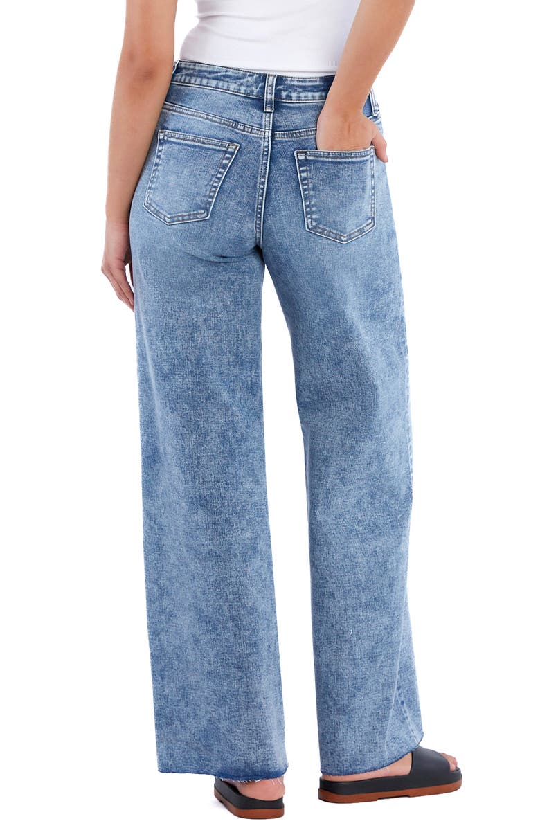HINT OF BLU Harper Raw Hem Wide Leg Jeans, Alternate, color, Harper Blue