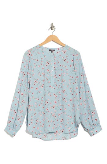 Nydj Simone Popover Blouse In Blue