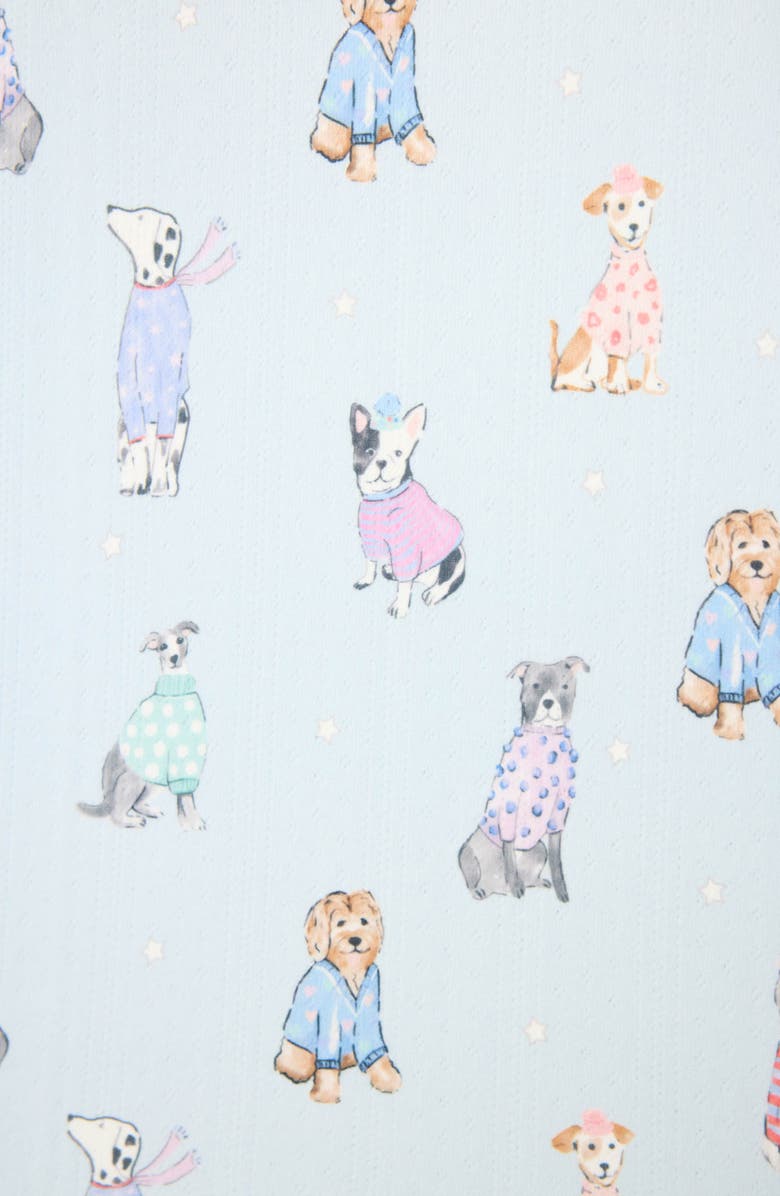 PJ Salvage Doggone Cold Long Sleeve Pajama Top, Alternate, color, Blue Haze