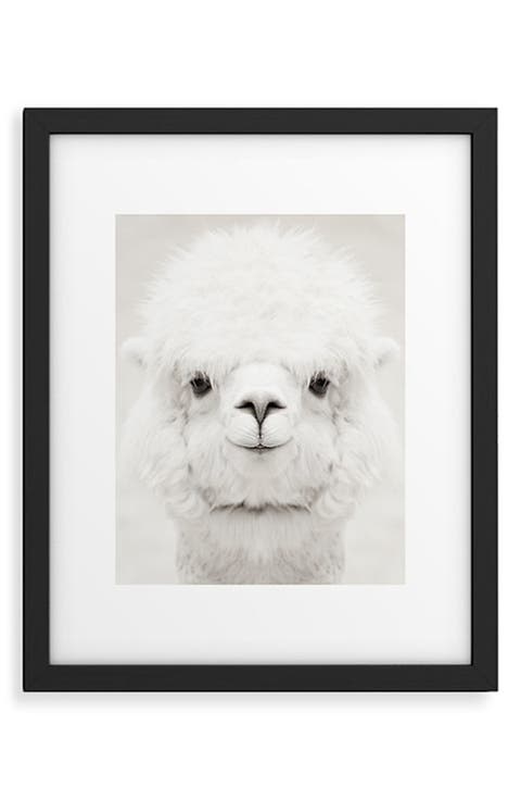 Monika Strigel - Smiling Alpaca Framed Art Print